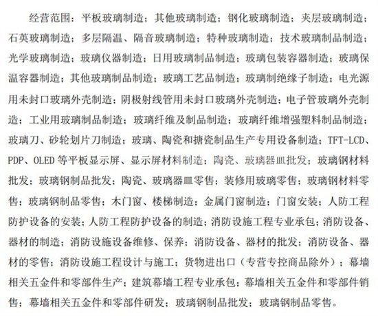 公告显示的南沙金刚经营范围