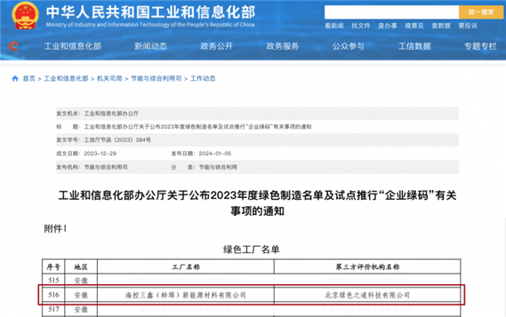 2023年度绿色制造名单